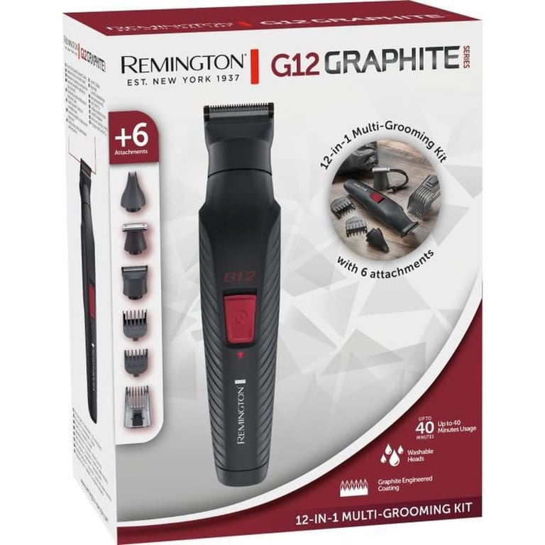 Kit multifonction REMINGTON G12 Series 12 en 1 Lames auto affûtées Autonomie 40 min USB - vue 3