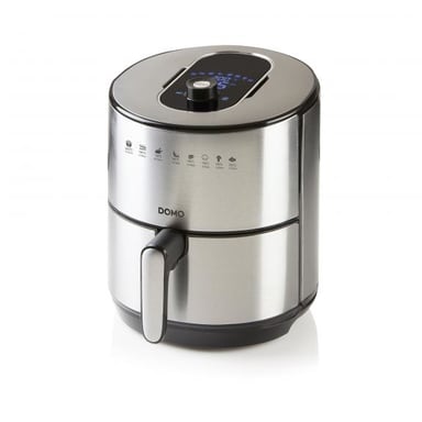 Domo DELI FRYER XL Sencillo 4 L Independiente Freidora de aire caliente Negro, Acero inoxidable