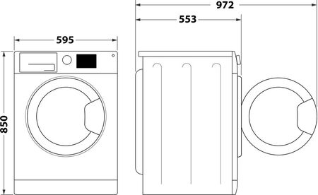 Lave-linge hublot Indesit MTWA71296WFR 7 kg 1200 tr/min Classe A Blanc