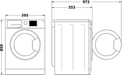 Lave-linge hublot Indesit MTWA71296WFR 7 kg 1200 tr/min Classe A Blanc