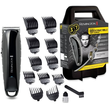 Tondeuse cheveux REMINGTON HC5880 sans fil Indestructible lames japonaises auto-affûtantes Dual Lithium 7,4V 1,5-25 mm 11 positions Noir