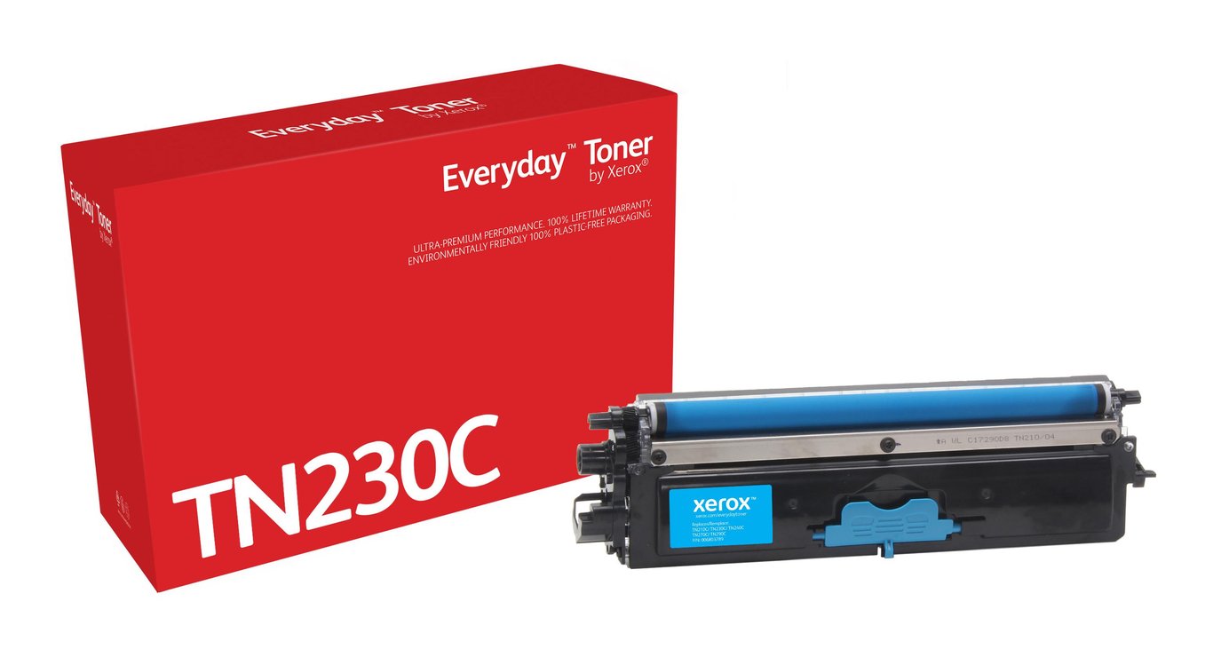 Xerox Cyan compatible cartouche de toner alternative pour : Brother TN210C pour Brother HL 3040 HL 3070 MFC 9010 MFC 9120 MFC 9125 MFC 9320 MFC 9325 - vue 2