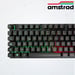 Amstrad Clavier Gamer AMS KEY008 USB, Rétro-éclairage RGB, 12 raccourcis multimédia, 104 Touches, AZERTY