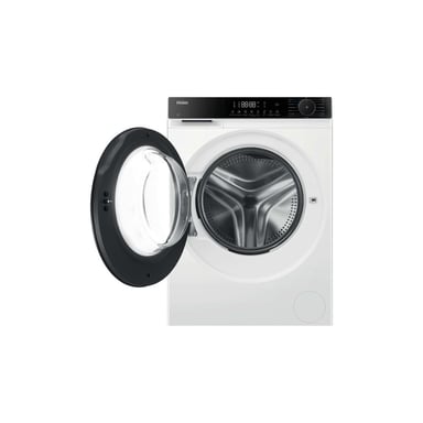 Lave-linge séchant Haier HWD120BP14357UFR 12kg/8kg 1400 tr/min Inverter Wi?Fi/Bluetooth Blanc porte noir fumé