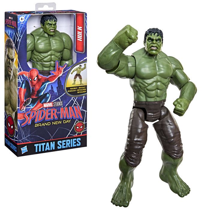 Figurine Hulk de 295 cm jouets de super héros pour enfants Marvel Spider Man: Brand New Day Titan Series dès