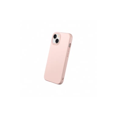 RHINOSHIELD coque compatible avec [iPhone 15 Plus]   SolidSuit - coque fine avec technologie d'absorption des chocs et finition premium mate - Rose Poudré