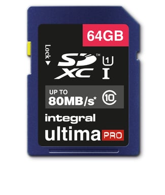 Integral 64GB ULTIMAPRO SDHC/XC 80MB CLASSE 10 UHS-I U1 64 GB SD