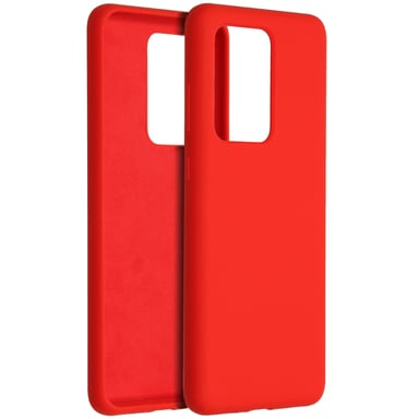 Accezz Coque Liquid Silicone pour Samsung Galaxy S20 Ultra - Rouge