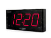 Radio despertador digital - Reloj despertador doble con radio FM - Pantalla roja grande - regulable - negro (HCG007)