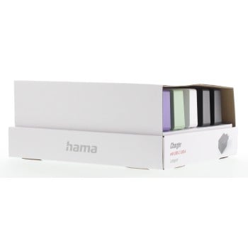 Hama 00210575 caricabatterie per dispositivi mobili Smartphone, Tablet Nero, Verde, Viola, Bianco Rete Carica rapida Interna