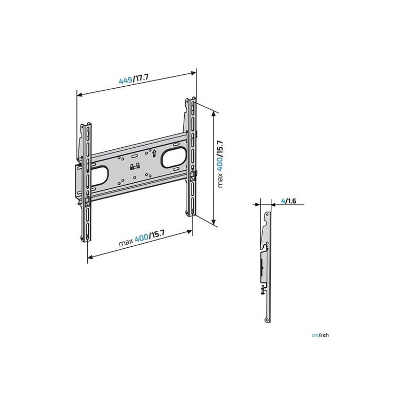 SUPPORTS MURAUX TV GAMMES TRANVERSES MELICONI EXTRA400FCG Neuf - vue 4