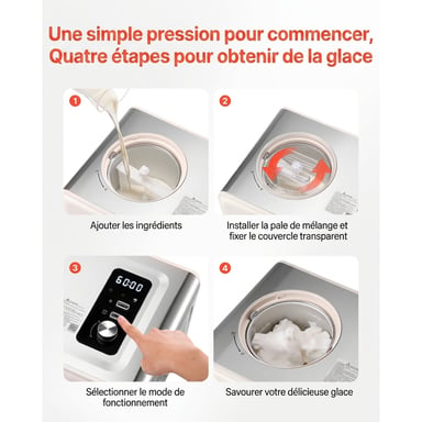 Roline Turbine à Glace Compresseur 2L Automatique 3 Modes