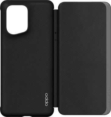 Oppo Funda con cierre para Oppo Find X5 Pro Funda abatible con tarjetero Negro