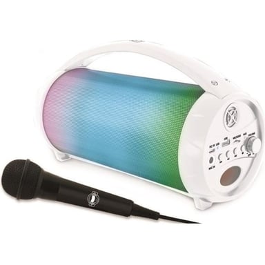 FLASHBOOM Altoparlante Bluetooth portatile completamente illuminato con microfono a filo staccabile iParty - LEXIBOOK