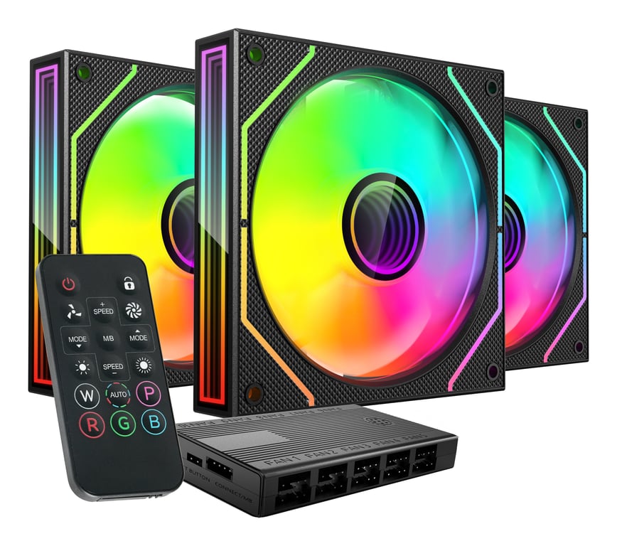 Mars Gaming MF3DPROKIT système de refroidissement d'ordinateur Boitier PC Ventilateur 12 cm Neuf