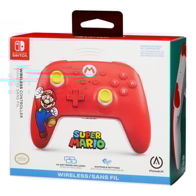 PowerA NSGP0012-01 mando y volante Rojo Bluetooth Gamepad Analógico Nintendo Switch, Nintendo Switch Lite, Nintendo Switch OLED