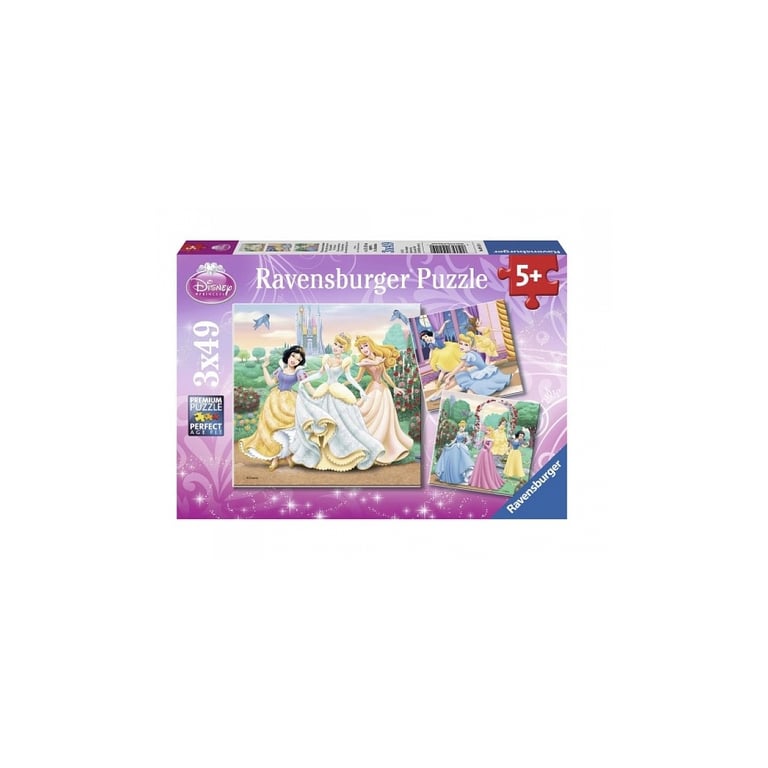Puzzle 3 x 49 pièces Disney Princesses Ravensburger France - vue 3