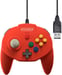 Retro-Bit Tribute 64 USB para PC, Switch, Mac, Steam, RetroPie, Raspberry Pi - Rojo