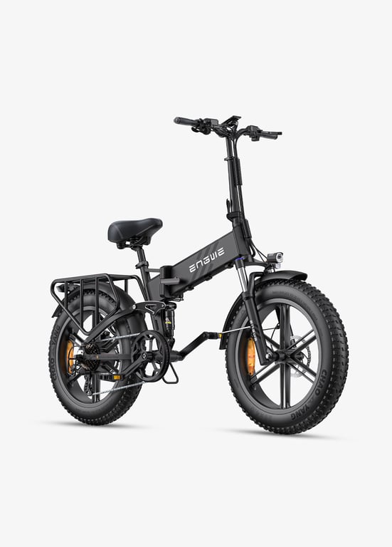 Vélo électrique pliable ENGWE Ebike 4 0 x 20 pouces gros pneus pour adultes batterie 48 V 16 Ah jusqu'à 48 kmh longue portée de 120 km suspension complète tout terrain Neuf