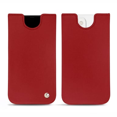 Pochette cuir Apple iPhone 13 mini - Pochette - Rouge - Cuir lisse