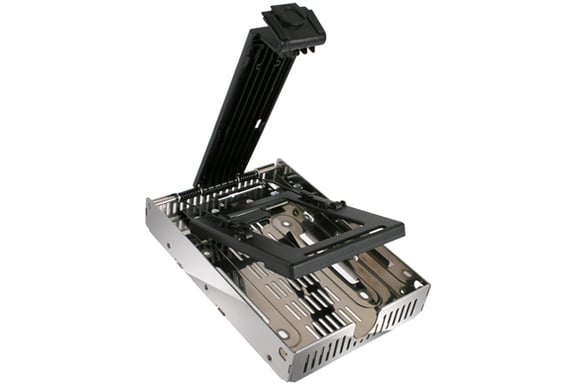 Icy Dock MB382IP-3B Obturateur de baie de lecteur Noir, Chrome