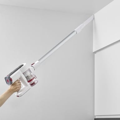 Severin HV 7166 aspiradora de pie y escoba eléctrica Aspiradora escoba Batería Secar HEPA Sin bolsa 0,4 L 400 W Rojo, Blanco 2500 Ah