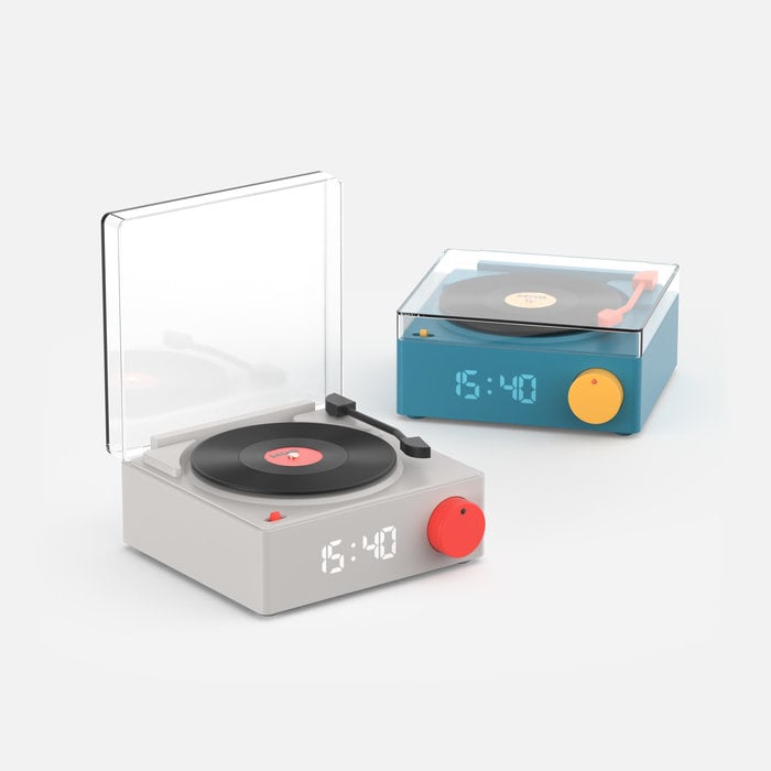 MOB Enceinte Bluetooth Retro Look Vinyle Réveil Smart - vue 2