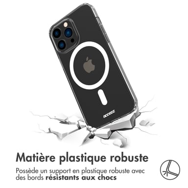 Accezz Coque Clear avec MagSafe pour Apple iPhone 14 Pro Max - Transparent