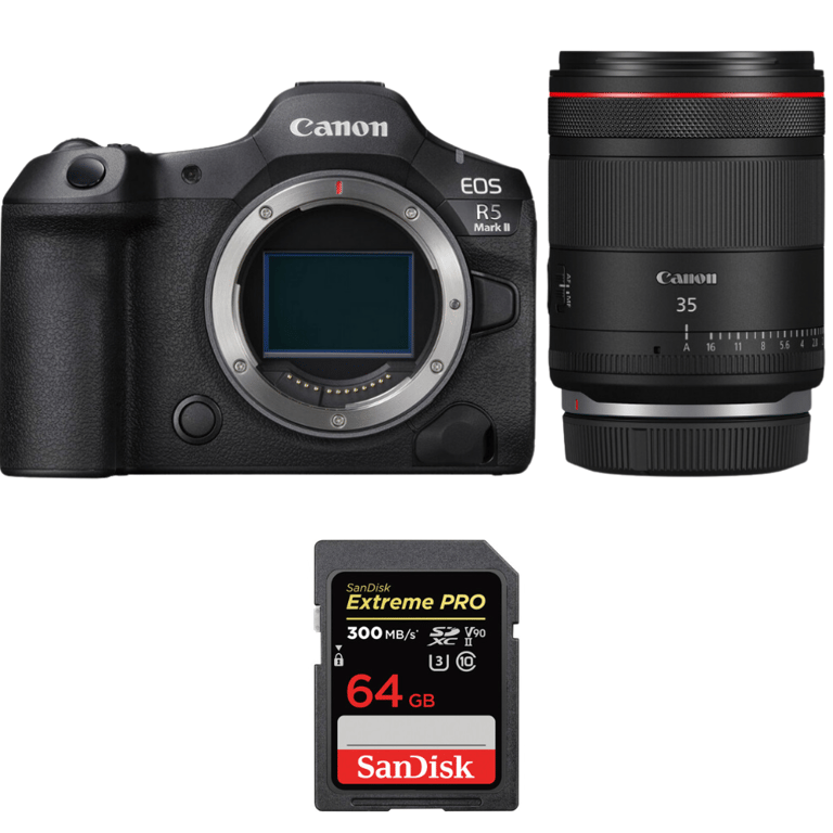 Appareil photo hybride Canon EOS R5 Mark II + RF 35mm f/1.4 L VCM + 1 ...
