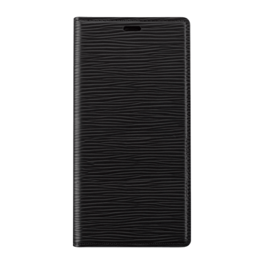 Diarycase 2.0 Funda de piel auténtica con soporte magnético para Apple iPhone 12 Pro Max, negro medianoche