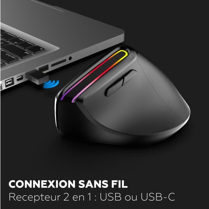 Mobility Lab Premium RGB Ergonomic Mouse - vue 3