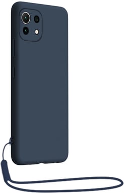 Cover in silicone per Xiaomi Mi 11 5G con cinturino da polso abbinato