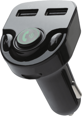 BigBen Connected Cargador de coche dual de 2,4 A con transmisor FM Negro