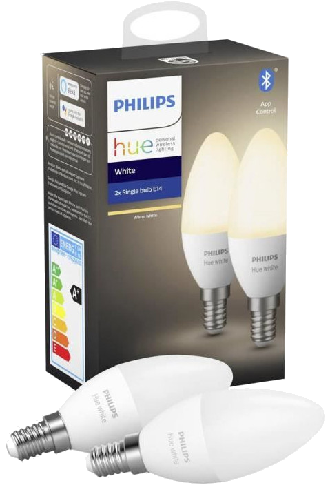 Philips Hue White flamme 5.5W E14 x2