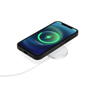 Coque magnétique en cuir véritable artisanal pour Apple iPhone 12 Pro Max, Minuit Noir