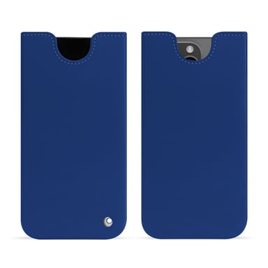 Pochette cuir Apple iPhone 15 Pro Max -  - Bleu - Cuir lisse