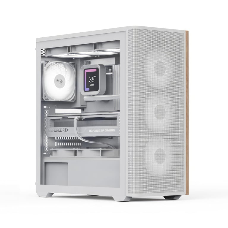 AEROCOOL D501A PC Gehäuse Midi Tower ATX Tempered Glass Neuf