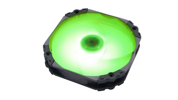 Scythe Kaze Flex 140 RGB PWM Carcasa del ordenador Ventilador 14 cm Negro, Blanco