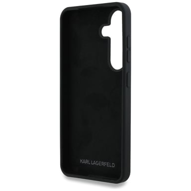 Étui Karl Lagerfeld Silicone Metal Signature pour Samsung Galaxy S25, noir