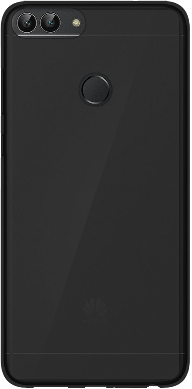 Coque silicone unie compatible Givré Noir Huawei P Smart