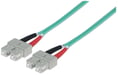 Intellinet - Patch Cable - SC Multi -Mode (M) - SC Multi -Mode (M) - 3,0m - Fibra - 50/125 Micrometro - OM3 - alogeno -free - Aquamarine (751100)