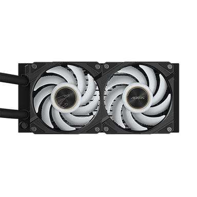 GIGABYTE AORUS WATERFORCE X II 240 Raffreddatore a liquido per processori AIO - 2x ventole ARGB da 120 mm, schermo LCD a colori, DAISY-CHAIN, compatibile con Intel LGA 1851 e AMD AM5
