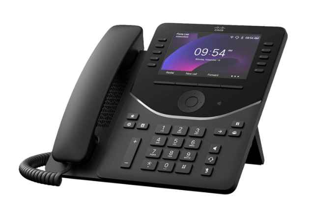 Cisco Desk Phone 9861 Téléphone VoIP avec Trusted Platform Module TPM 2.0 avec ID d'appelantappel en instance IEEE 802. /bgnac Wi Fi / Bluetooth 5.2 LE SIP SDP RTCP RTP SRTP... - vue 2