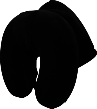 Hoodie Coussin de voyage avec des écouteurs bluetooth intégrés, Noir