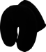 Hoodie Coussin de voyage avec des écouteurs bluetooth intégrés, Noir