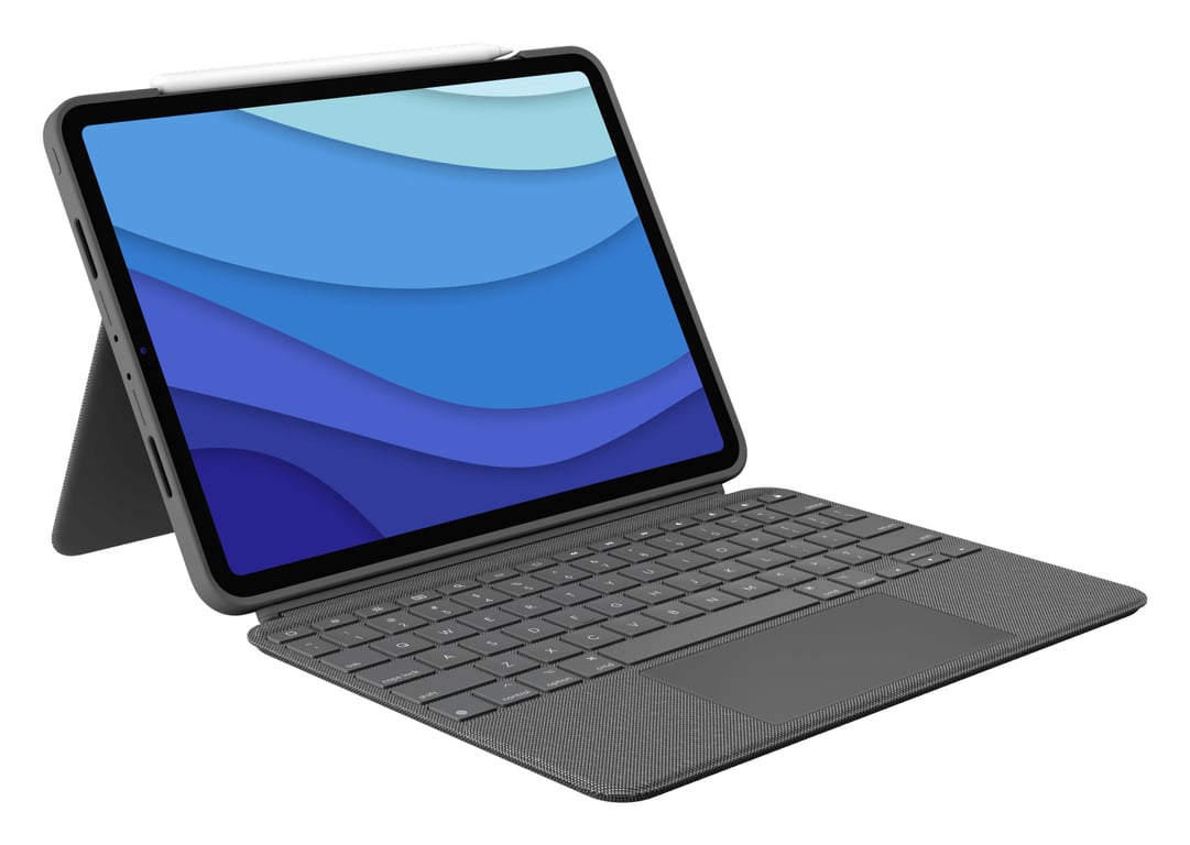 Logitech Combo Touch Clavier et étui avec trackpad rétroéclairé Apple Smart connector QWERTY International US oxford pour Apple 11 inch iPad Pro 1ère génération 2e...