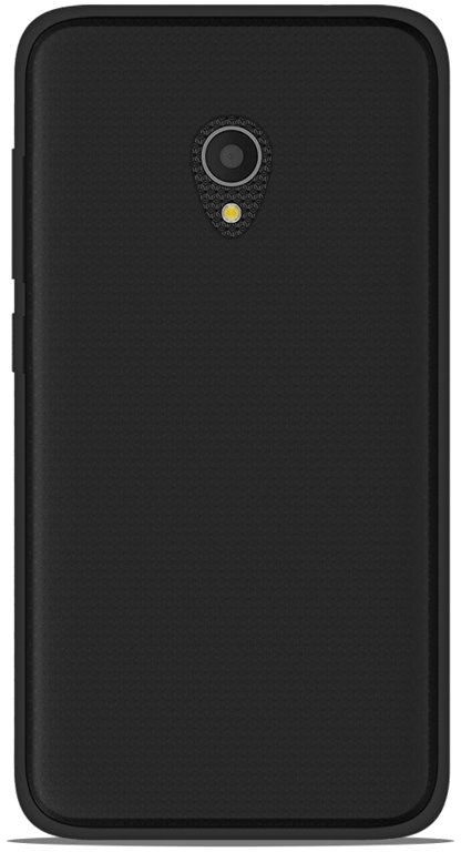 Coque silicone unie compatible Givré Noir Alcatel U5 4G