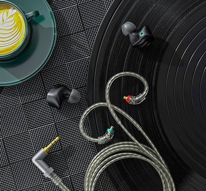 FiiO FH3 Écouteurs Avec fil Crochets auriculaires, Ecouteurs Musique Noir