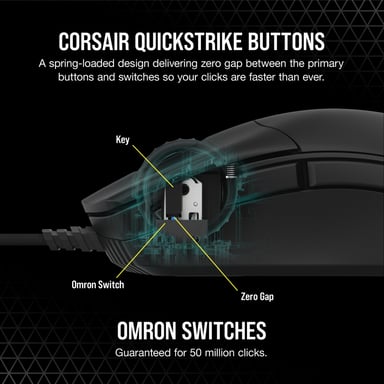 Corsair SABRE RGB PRO Mouse ottico USB Type-A per destrimani 18000 DPI