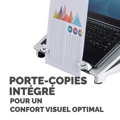 Fellowes 8036701 soporte para ordenador portátil Negro, Plata 43,2 cm (17'')
